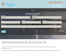 Tablet Screenshot of broadwaterresort.com.au
